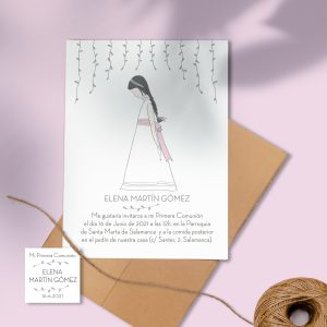 Serie Trenza larga - Invitación Comunión