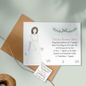 Serie Tulipanes - Invitación Comunión