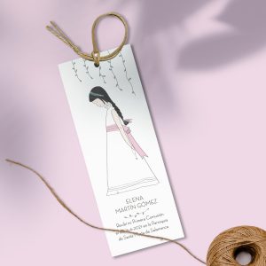 Serie Trenza Larga - Recordatorio Marcapáginas