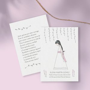 Serie Trenza Larga - Recordatorio con Oración