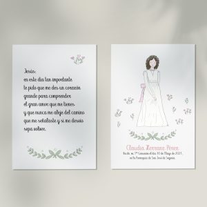 Serie Tulipanes - Recordatorio con Oración