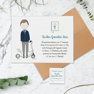 Serie Cruz y Patín - Invitación Comunión