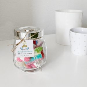 Tarrito de cristal con chuches